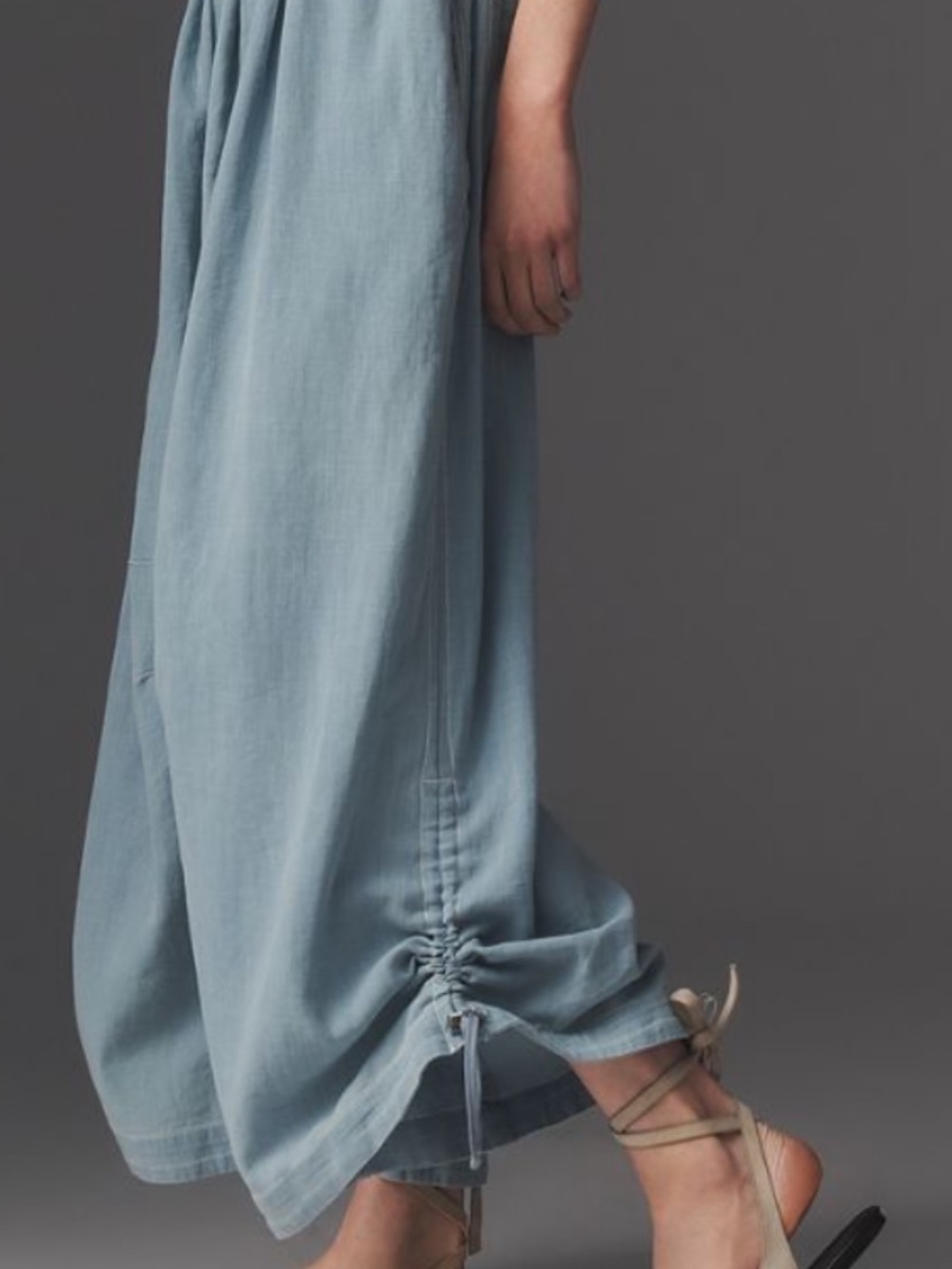 NWT Anthropologie Adjustable Wide Leg Jumpsuit in Denim color. - Picture 12 of 13